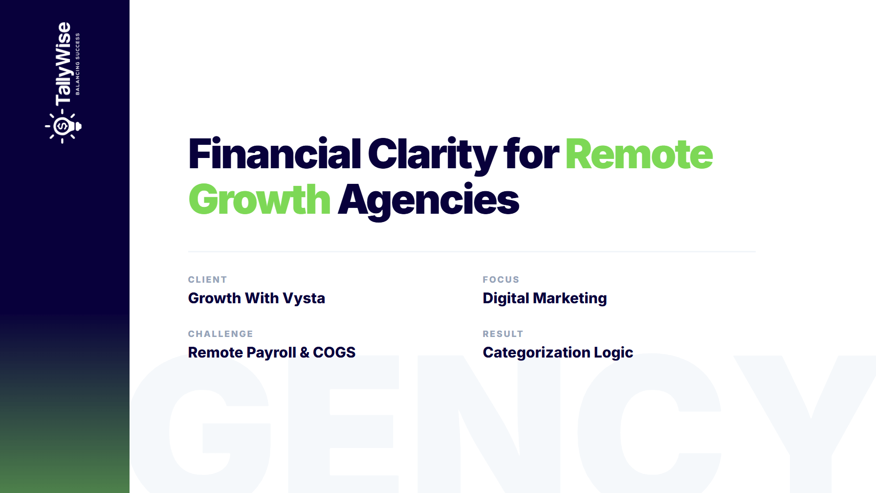 Case Study Growth With Vysta